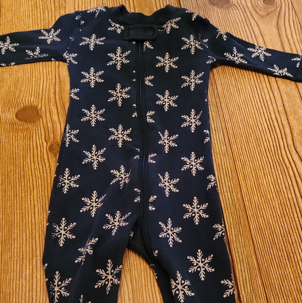 Blue PJ with white snowflake